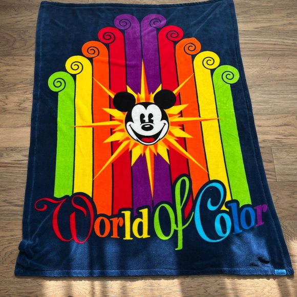 Disney World of Color Mickey Blanket.   44x60 - Picture 1 of 4
